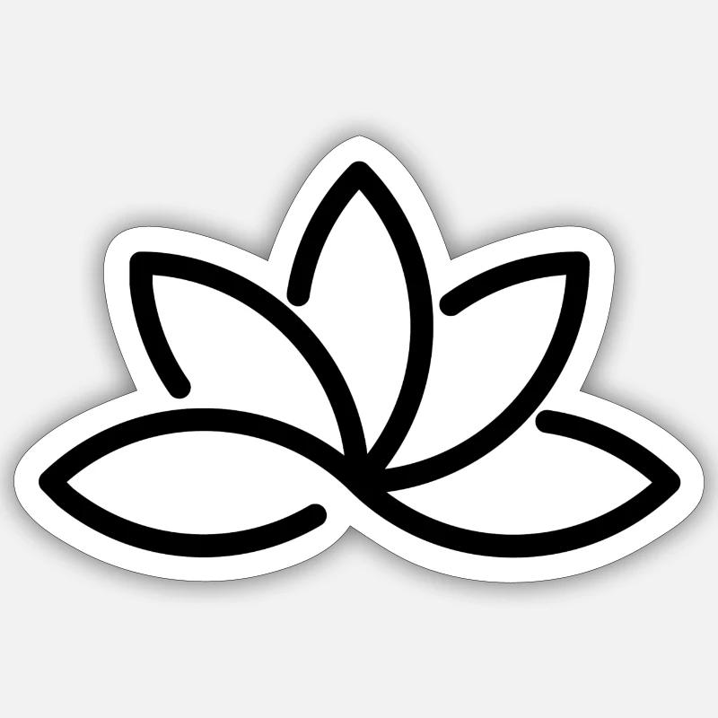 Blatt - Sticker Größe S (10 x 10 cm) - Mattweiß