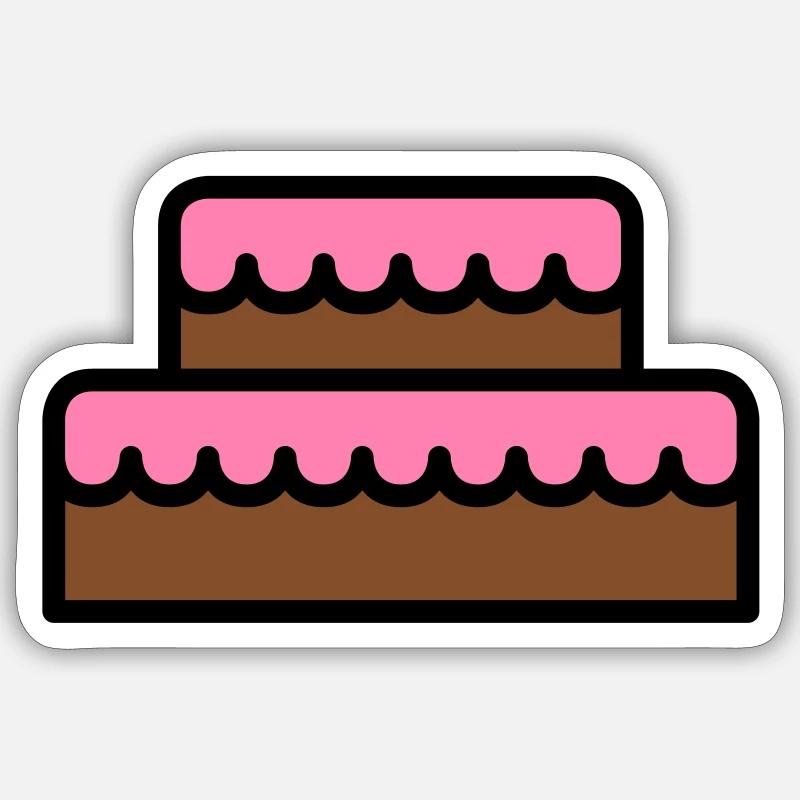 Cake - Sticker size S (10 x 10 cm) - white matte