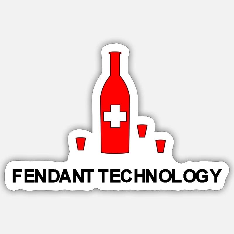 Fendant-Technologie - Sticker Größe S (10 x 10 cm) - Mattweiß