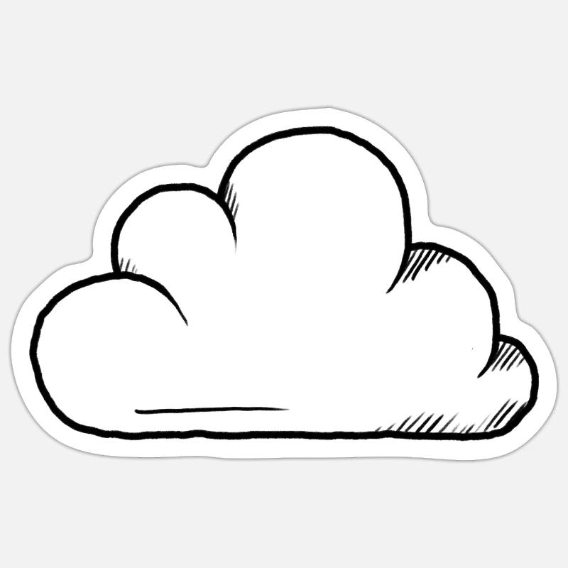 Conception du cloud - Sticker taille S (10 x 10 cm) - blanc mat
