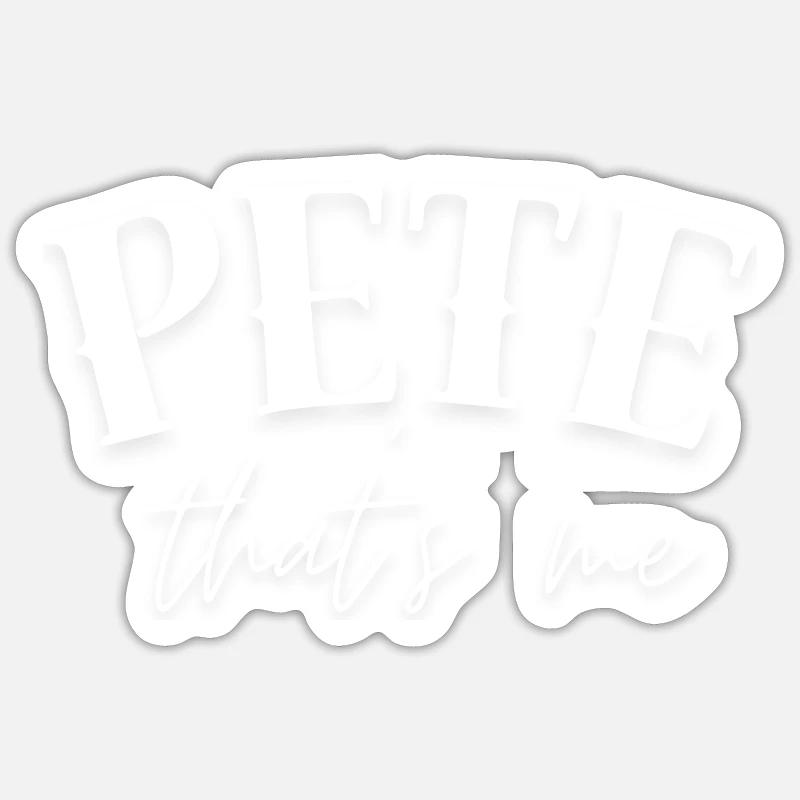 Pierre Pierre - Sticker taille S (10 x 10 cm) - blanc mat