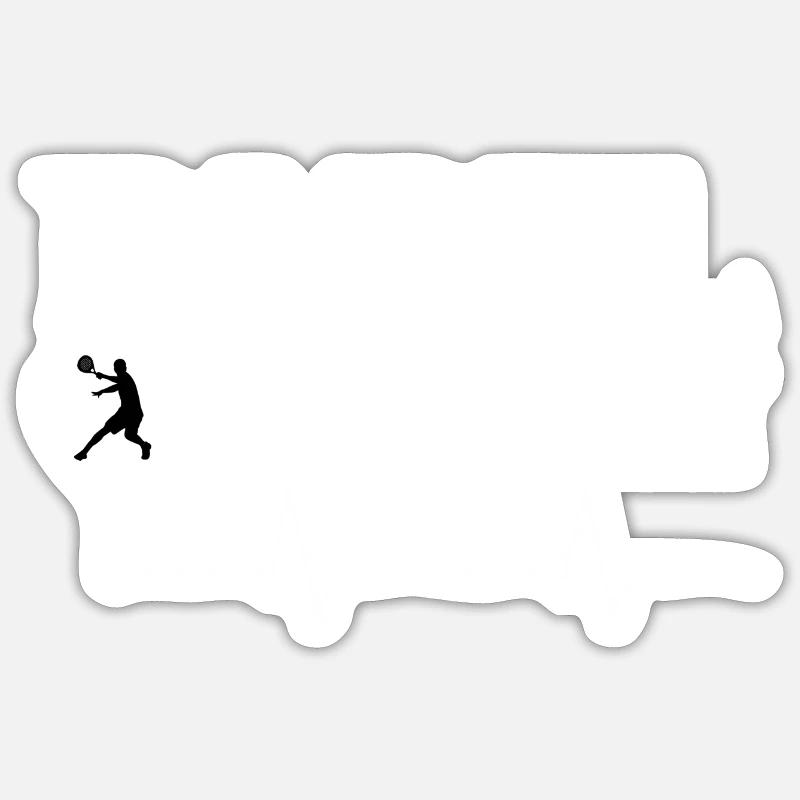 Padel - Sticker taille S (10 x 10 cm) - blanc mat