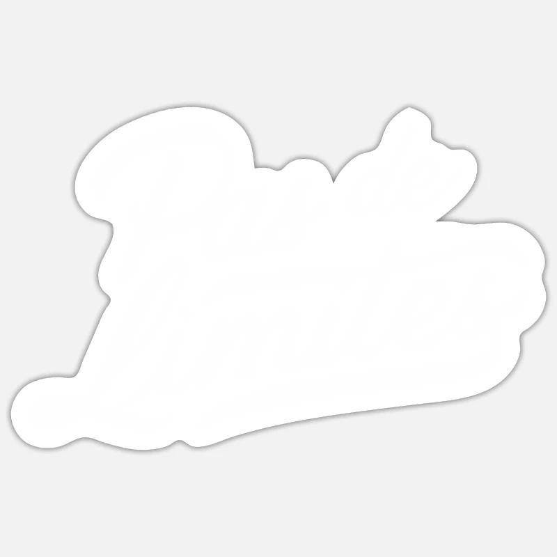 Pas de limites - Sticker taille S (10 x 10 cm) - blanc mat