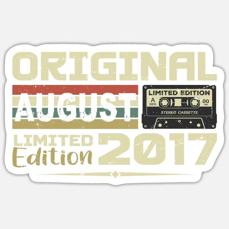 August 2017 - Born in August 2017 Built in August 2017 Sticker size S (10 x 10 cm)
