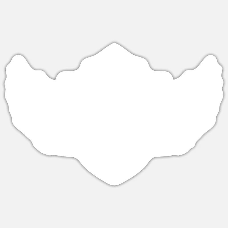 Bong Smoking Pipe Crest - Sticker size S (10 x 10 cm) - white matte