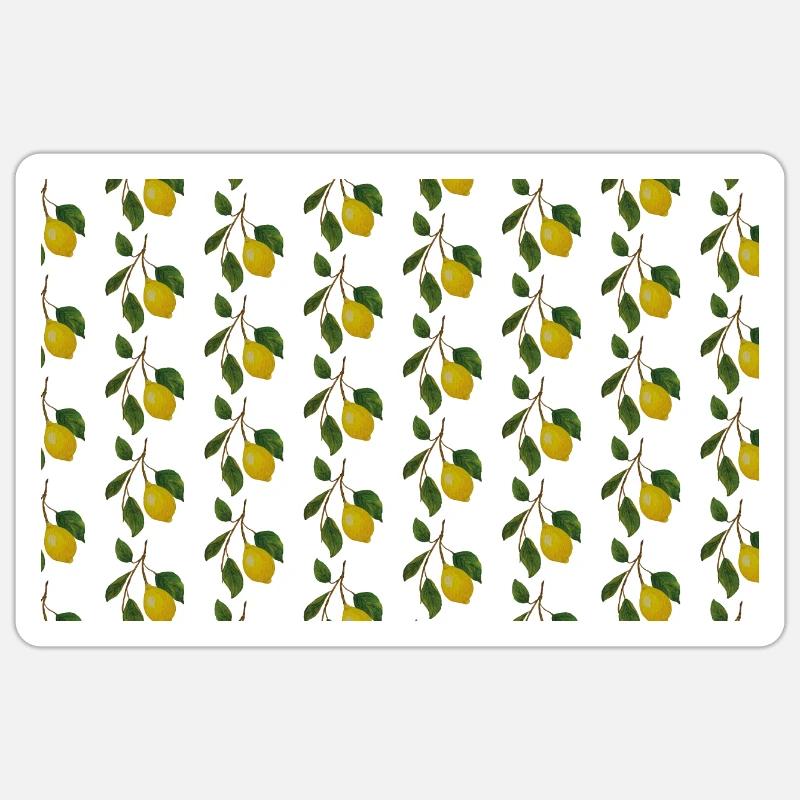 Lemon Branch Pattern Sticker size S (10 x 10 cm)