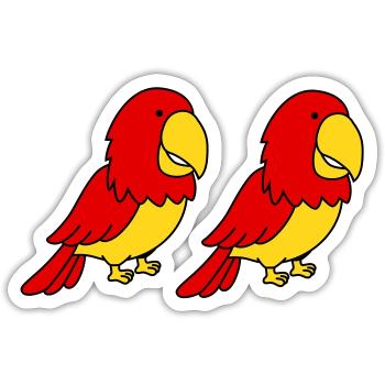 Parrot 2 - Sticker size S (10 x 10 cm) - white matte - Front