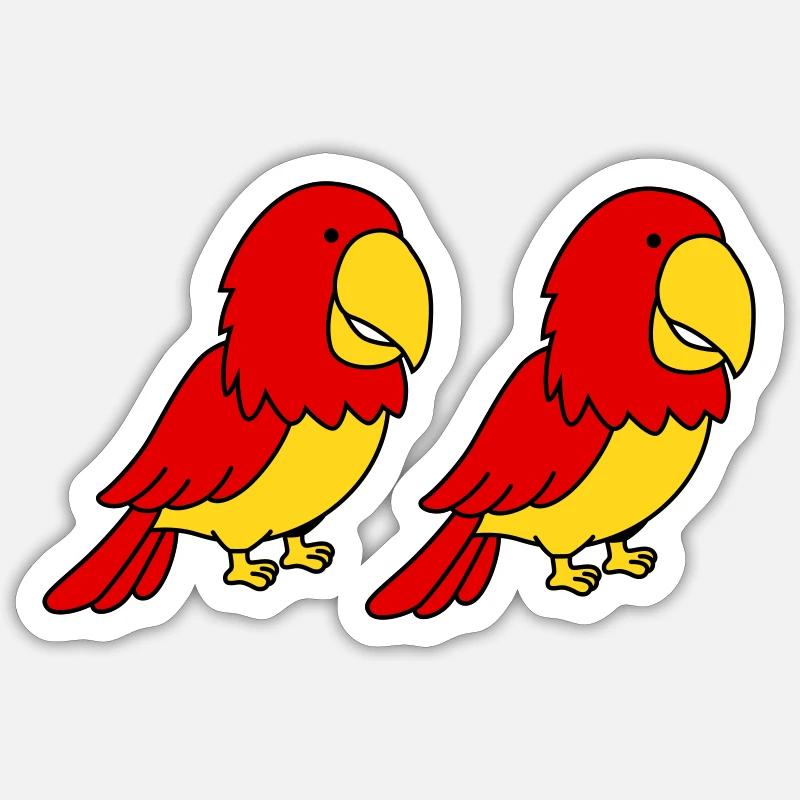 Perroquet 2 Sticker taille S (10 x 10 cm)