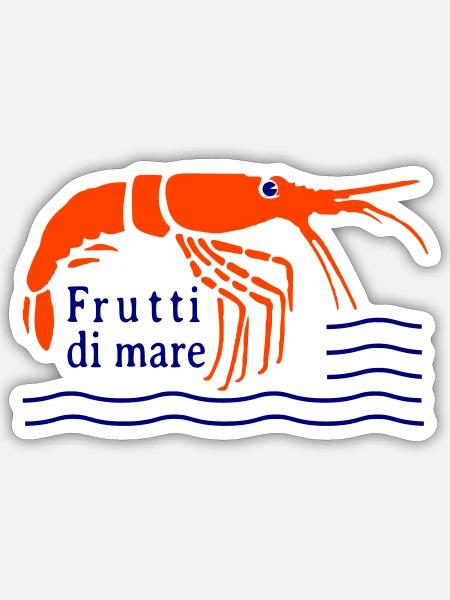 Frutti di mare - Sticker Größe S (10 x 10 cm) - Mattweiß