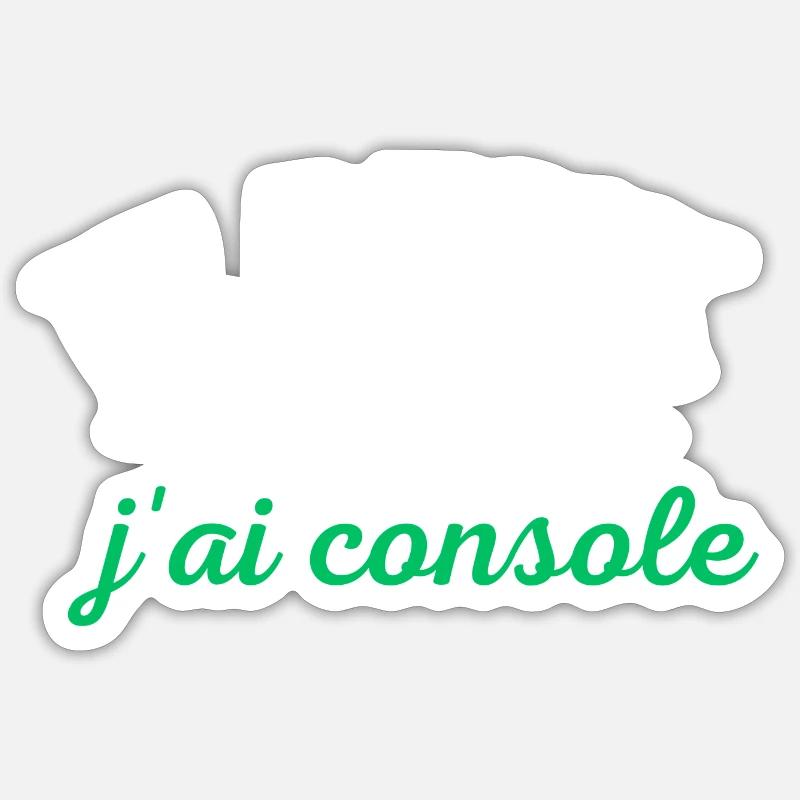 I can't I consoled - Sticker size S (10 x 10 cm) - white matte
