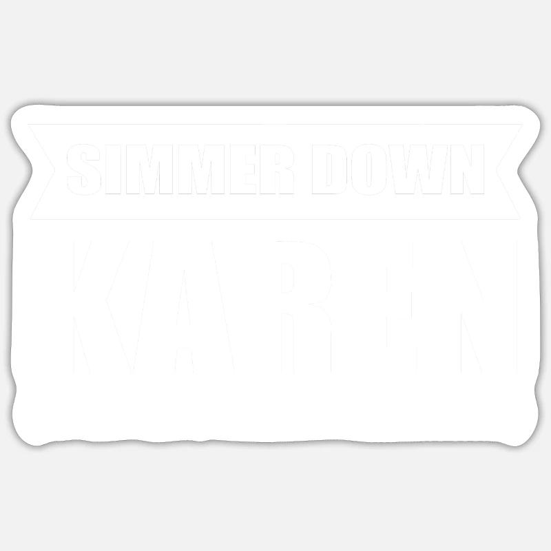 Karen - Sticker taille S (10 x 10 cm) - blanc mat