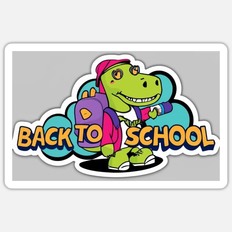 Back to school - Sticker size S (10 x 10 cm) - white matte
