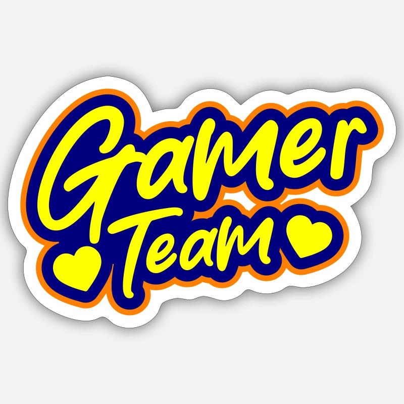 Équipe de joueurs - Sticker taille S (10 x 10 cm) - blanc mat