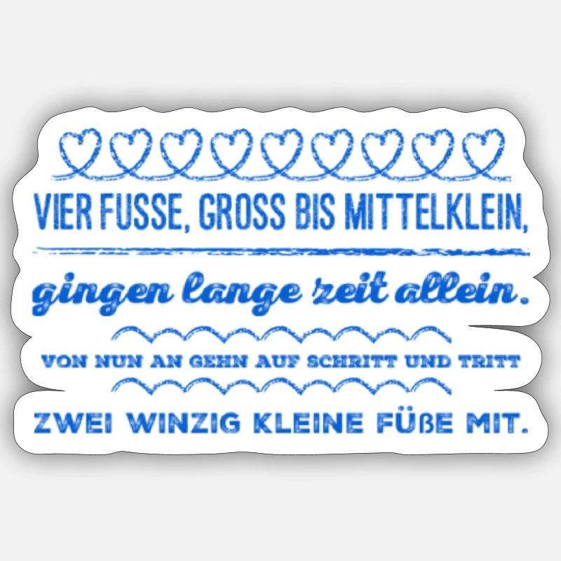 Geschenkidee Schwangerschaft Geburt - Sticker Größe S (10 x 10 cm) - Mattweiß