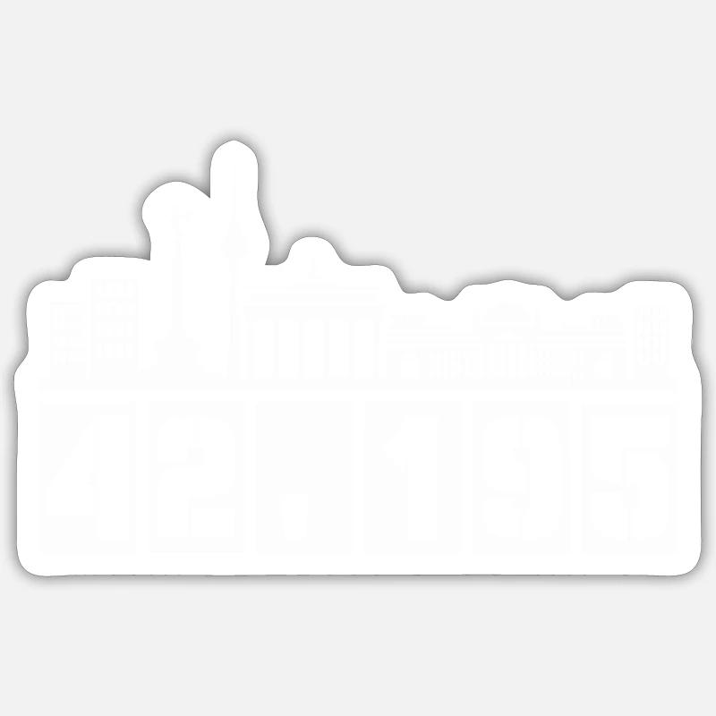 Marathon Skyline de Berlin 1 Sticker taille S (10 x 10 cm)