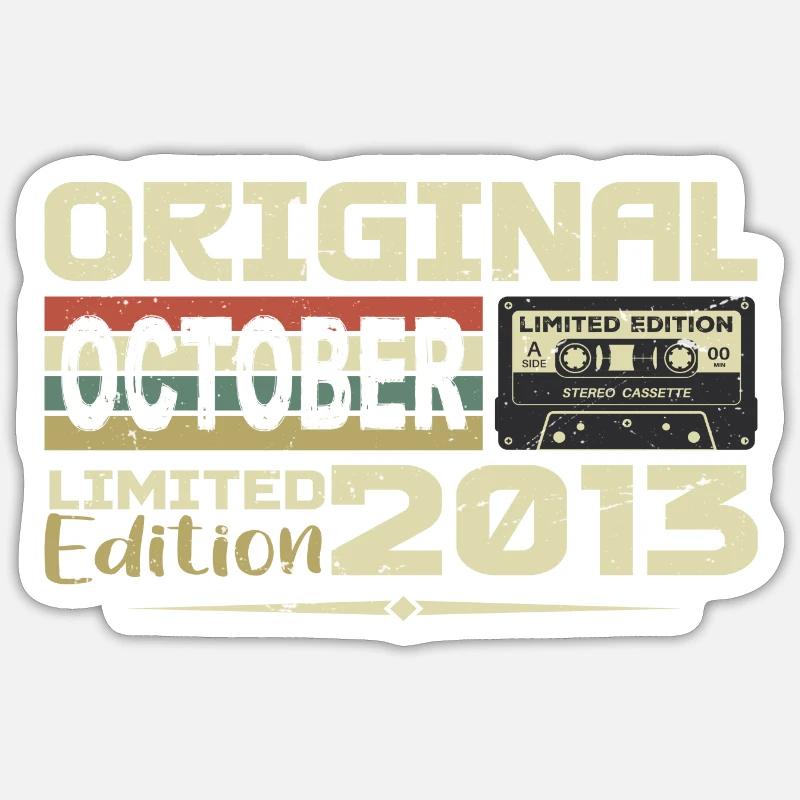 Birthday October 2013 Original | October 2013 - Sticker size S (10 x 10 cm) - white matte