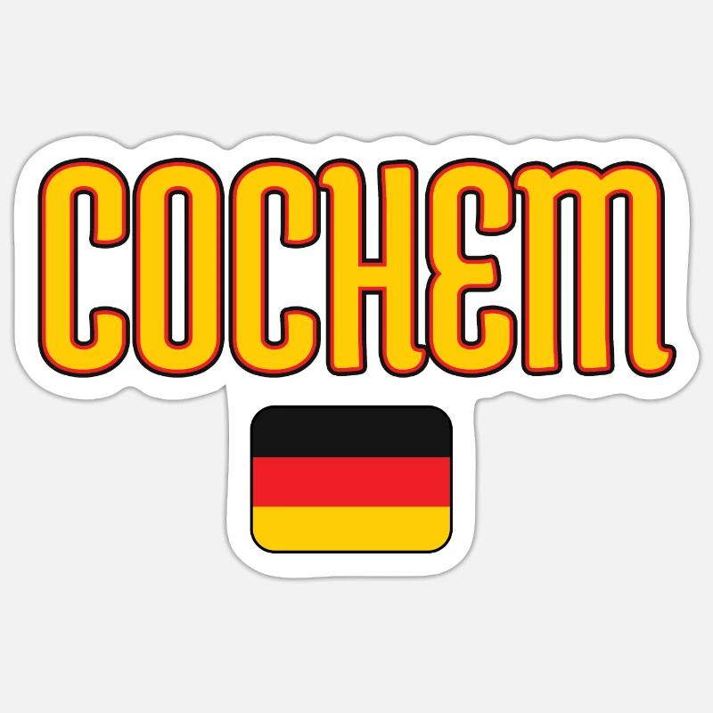 COCHEM Germany Flag Design Sticker size S (10 x 10 cm)