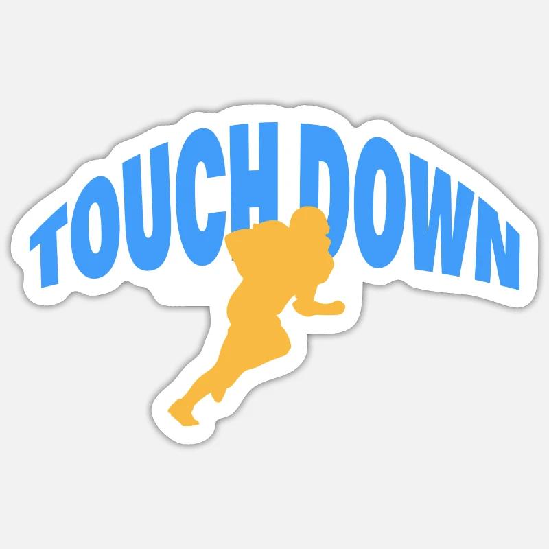TOUCH DOWN - Sticker size S (10 x 10 cm) - white matte