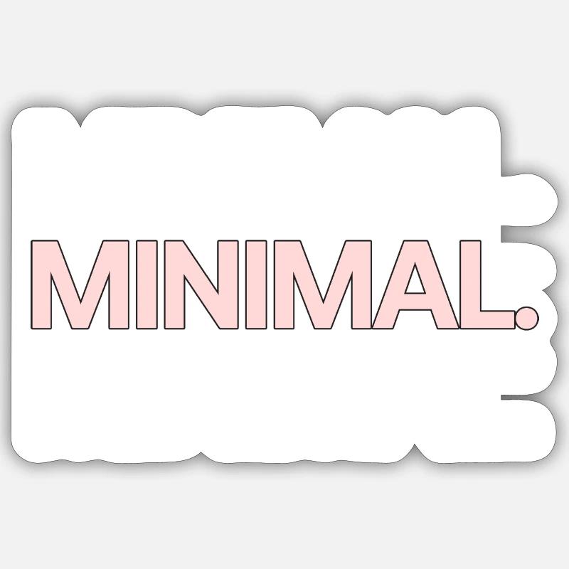 MINIMAL. CLEAR - Sticker size S (10 x 10 cm) - white matte
