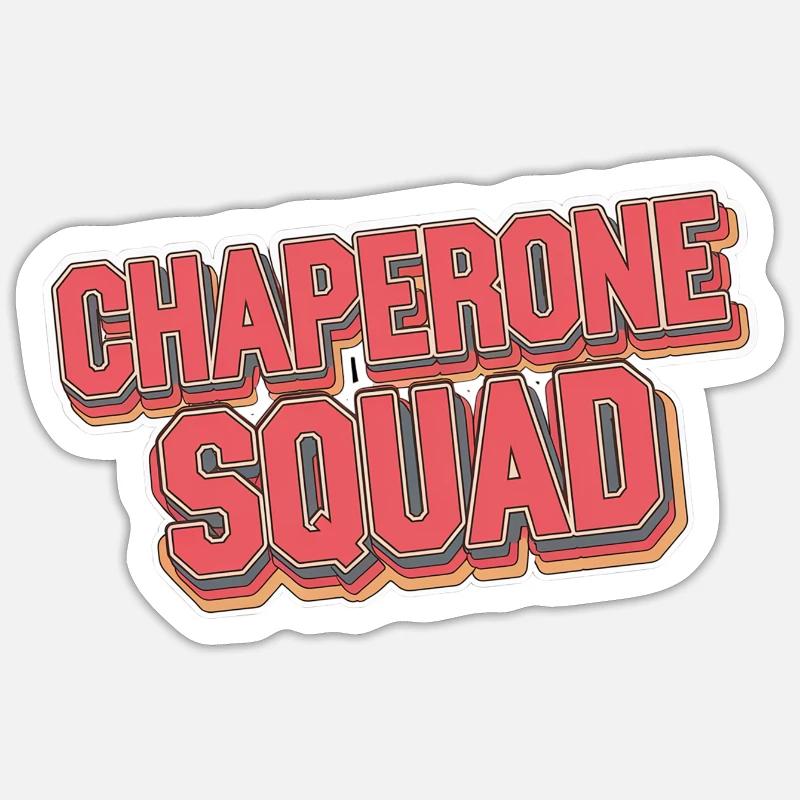 Chaperone Squad 18 - Sticker Größe S (10 x 10 cm) - Mattweiß