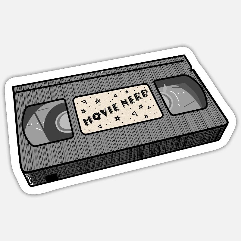 Nerd de cinéma Sticker taille S (10 x 10 cm)