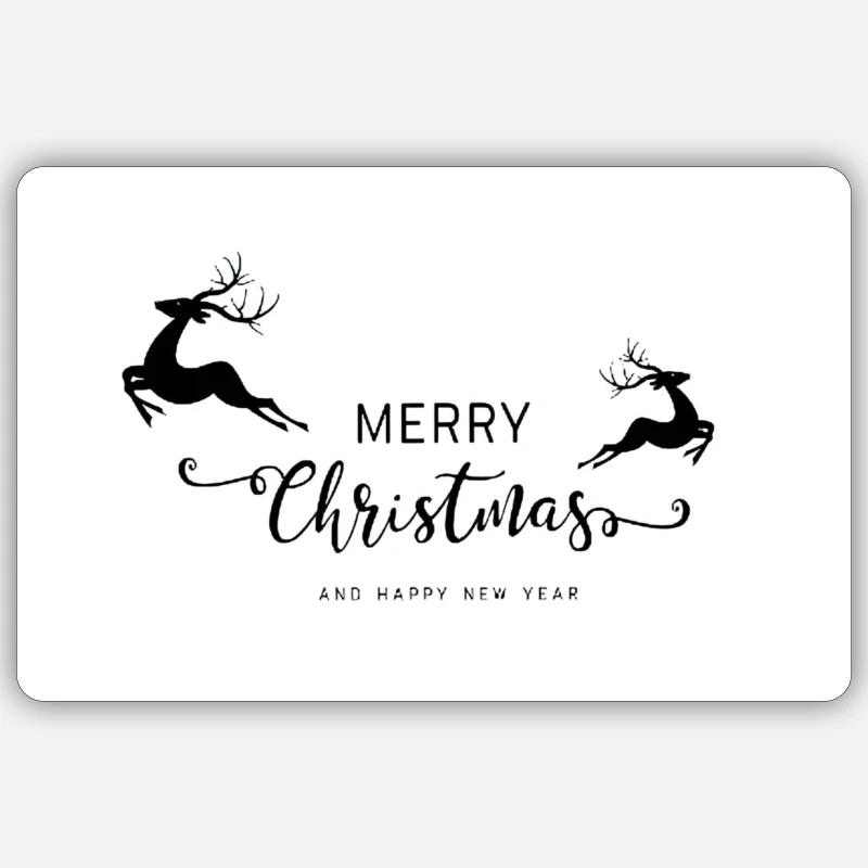 Noël - Sticker taille S (10 x 10 cm) - blanc mat