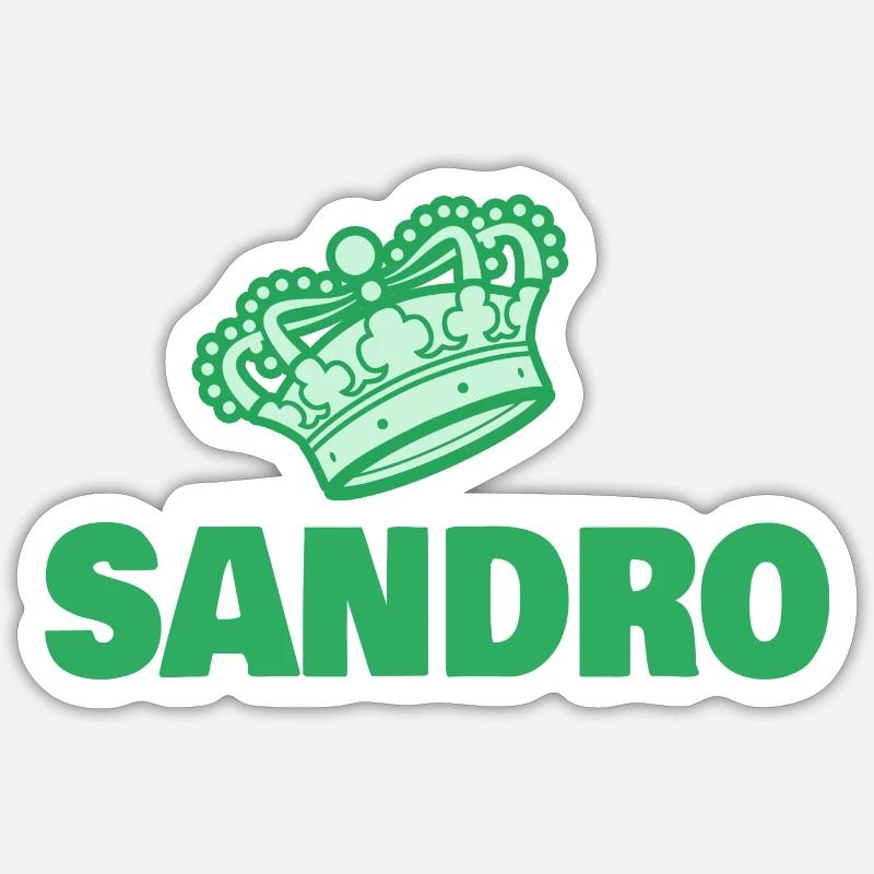 First name Sandro - Sticker size S (10 x 10 cm) - white matte