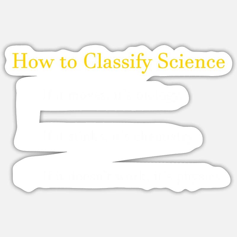 Science Classification - Sticker size S (10 x 10 cm) - white matte