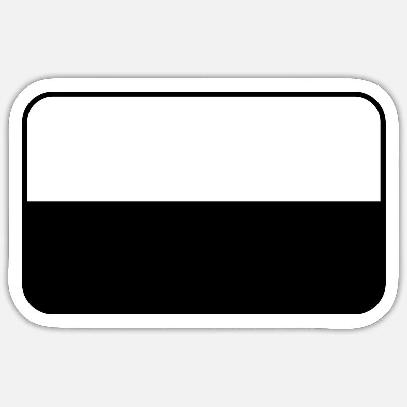 Flaggenvignette oder Logo von Freiburg - Sticker Größe S (10 x 10 cm) - Mattweiß
