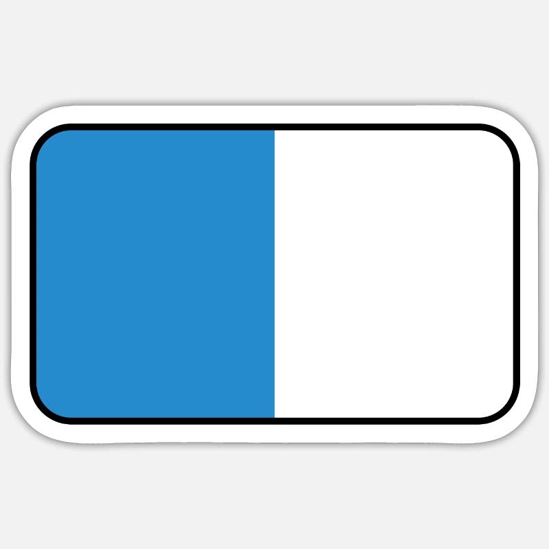 Flaggenvignette oder Logo von Luzern Sticker Größe S (10 x 10 cm)