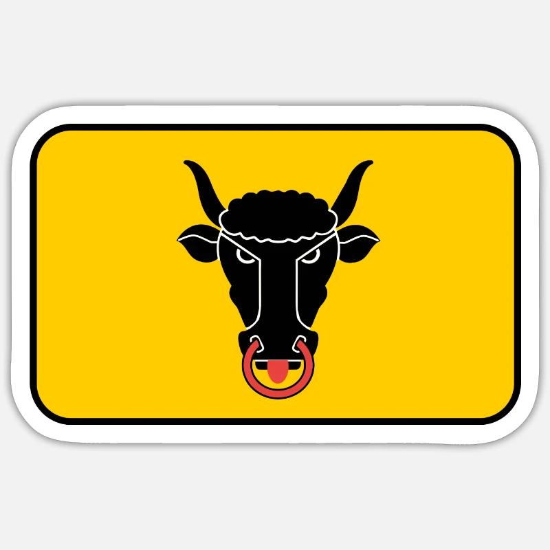 Flaggenvignette oder Logo von Uri - Sticker Größe S (10 x 10 cm) - Mattweiß