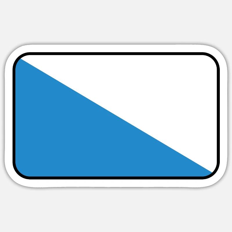 Flaggenvignette oder Logo von Zürich Sticker Größe S (10 x 10 cm)