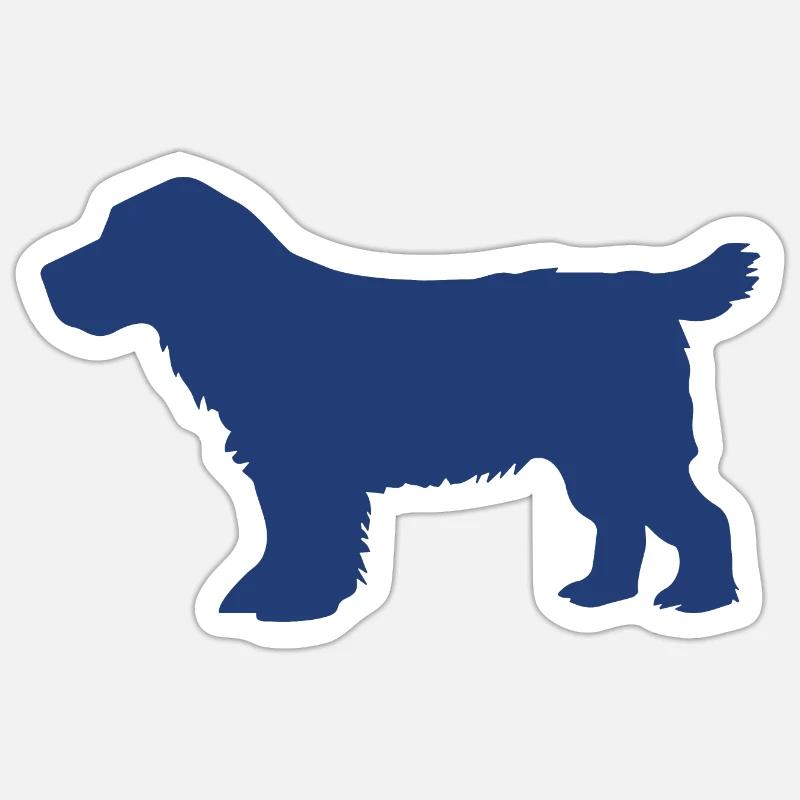 Cocker Spaniel - Deep Blue (Sua) Sticker size S (10 x 10 cm)