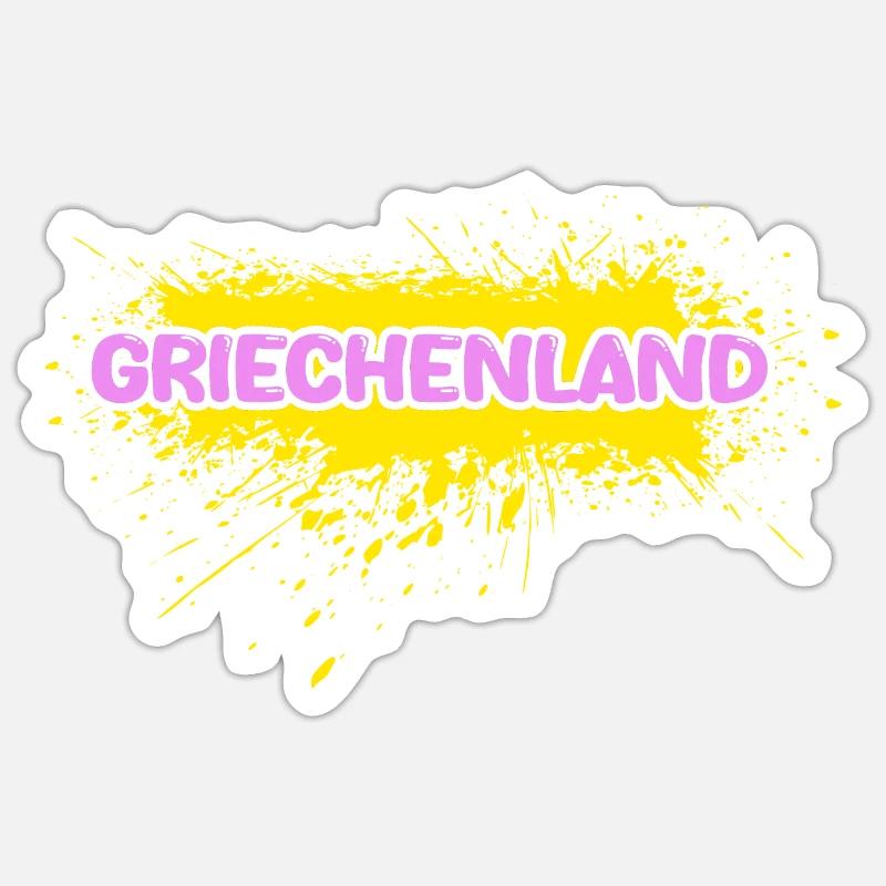 Sonne Griechenland - Sticker Größe S (10 x 10 cm) - Mattweiß