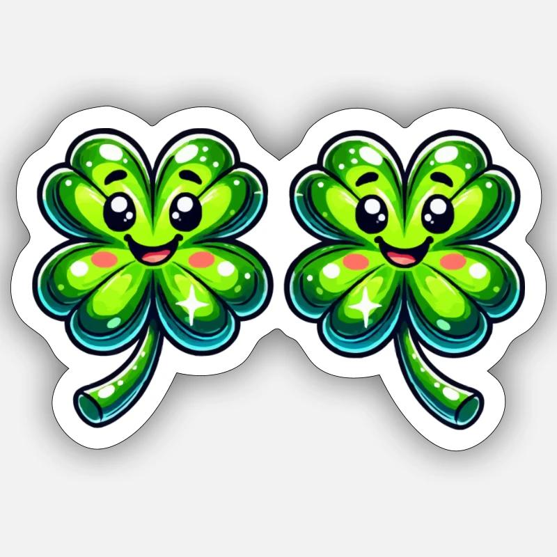 Trèfles Sticker taille S (10 x 10 cm)