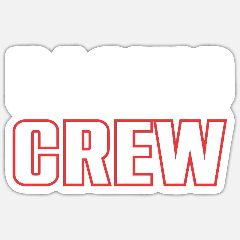 Équipage de course - Sticker taille S (10 x 10 cm) - blanc mat