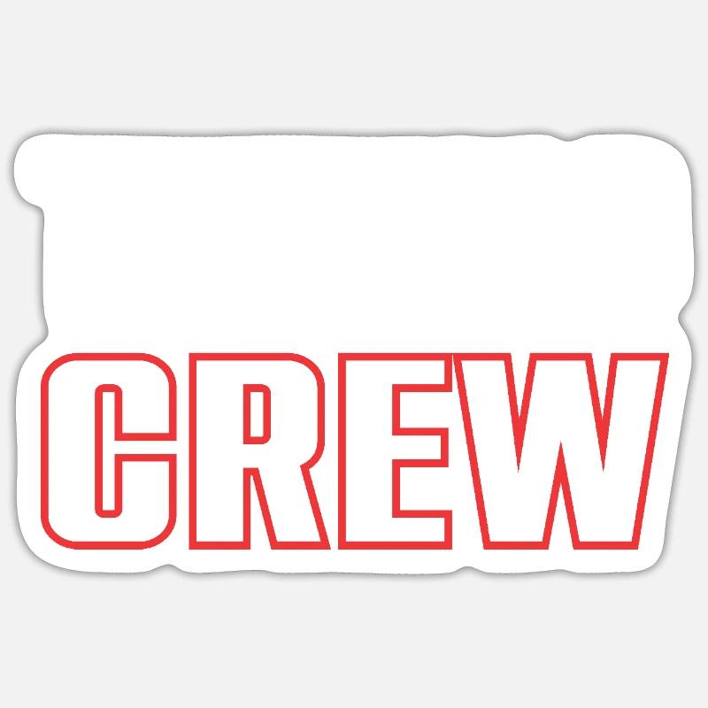 Tuning Crew - Sticker Größe S (10 x 10 cm) - Mattweiß
