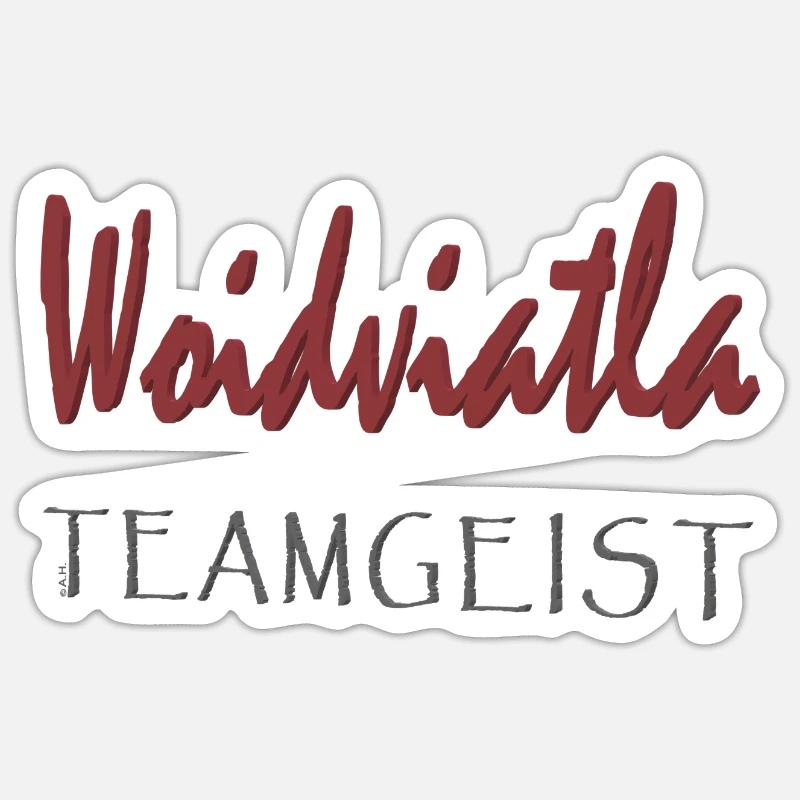 L’ d’équipe Waldviertel - Sticker taille S (10 x 10 cm) - blanc mat