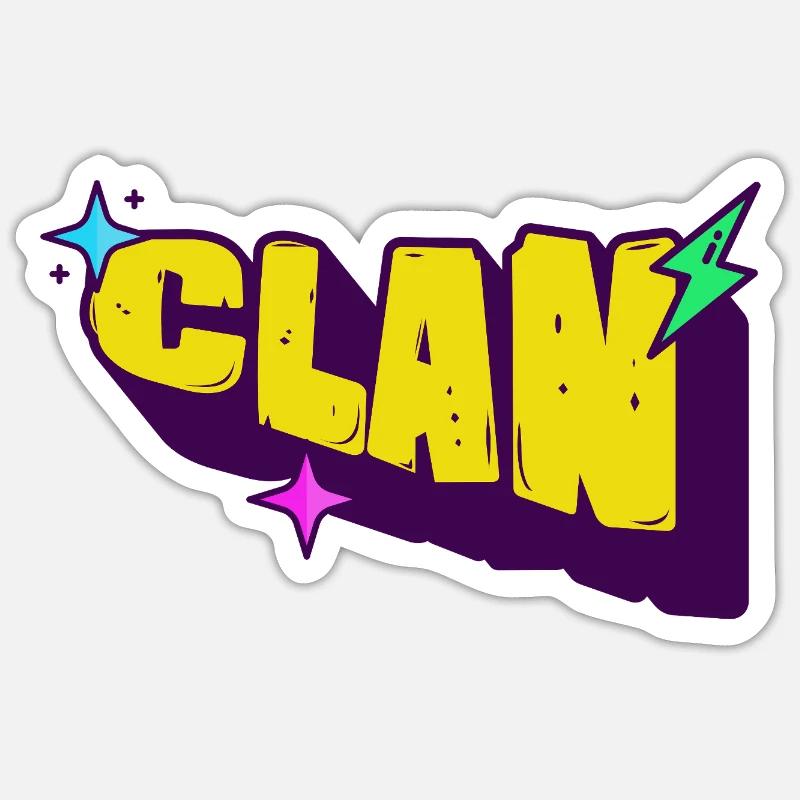 Clan - Sticker size S (10 x 10 cm) - white matte