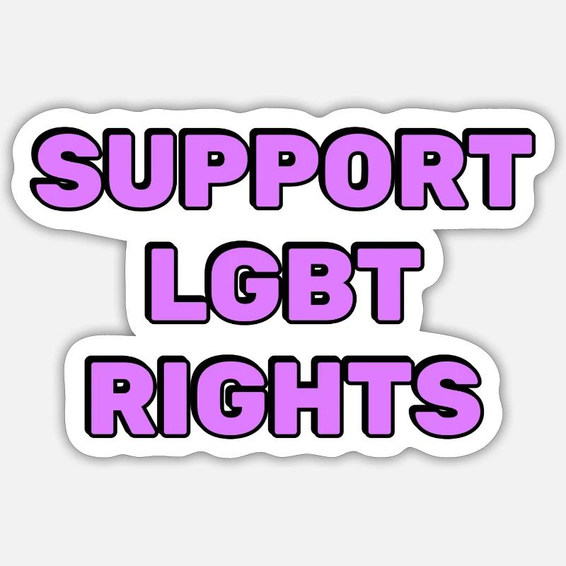 Support LGBT Rights - Sticker size S (10 x 10 cm) - white matte
