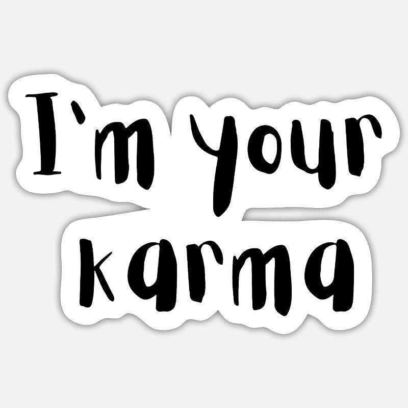 Karma - Sticker size S (10 x 10 cm) - white matte