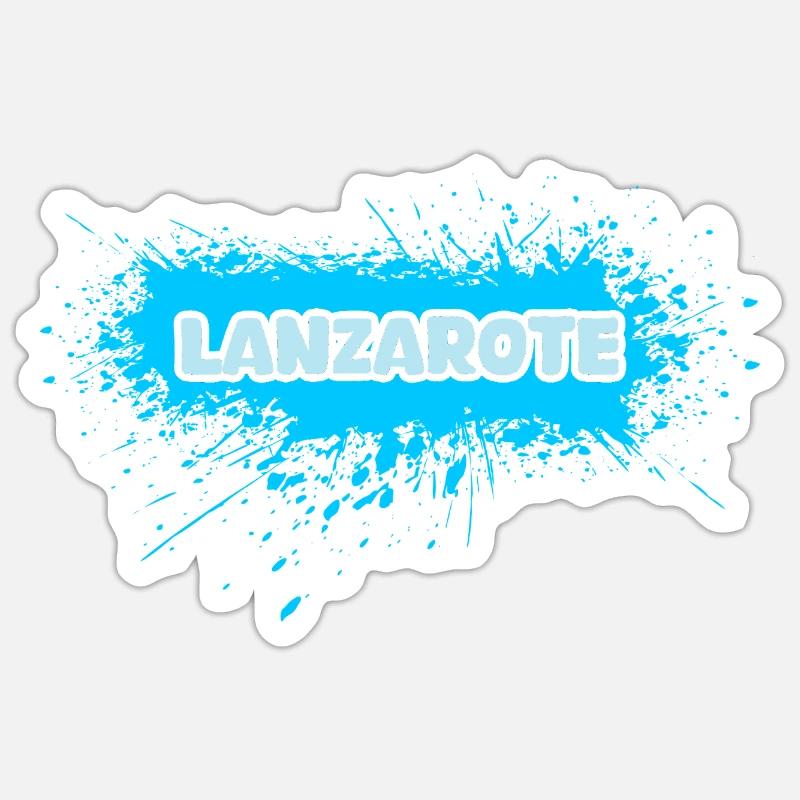 Lanzarote - Sticker taille S (10 x 10 cm) - blanc mat
