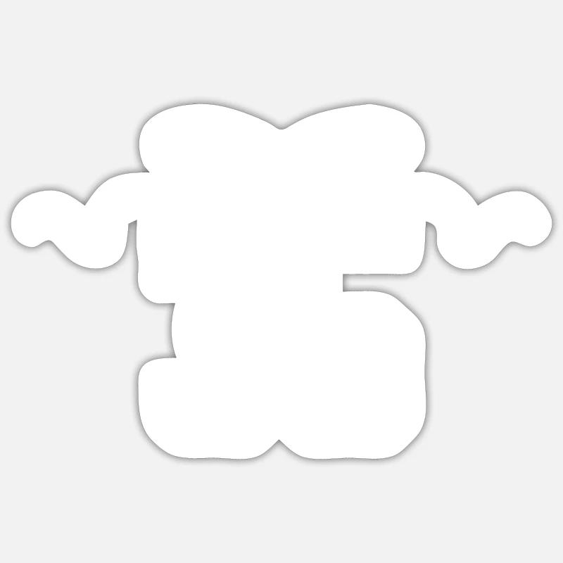 Numéro 35 noeud - 35e anniversaire - Sticker taille S (10 x 10 cm) - blanc mat