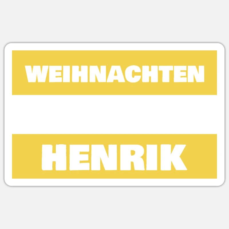 Henrik as a first name - Sticker size S (10 x 10 cm) - white matte