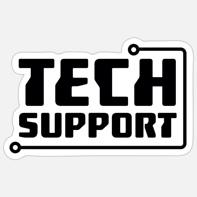 Assistance technique - Sticker taille S (10 x 10 cm) - blanc mat