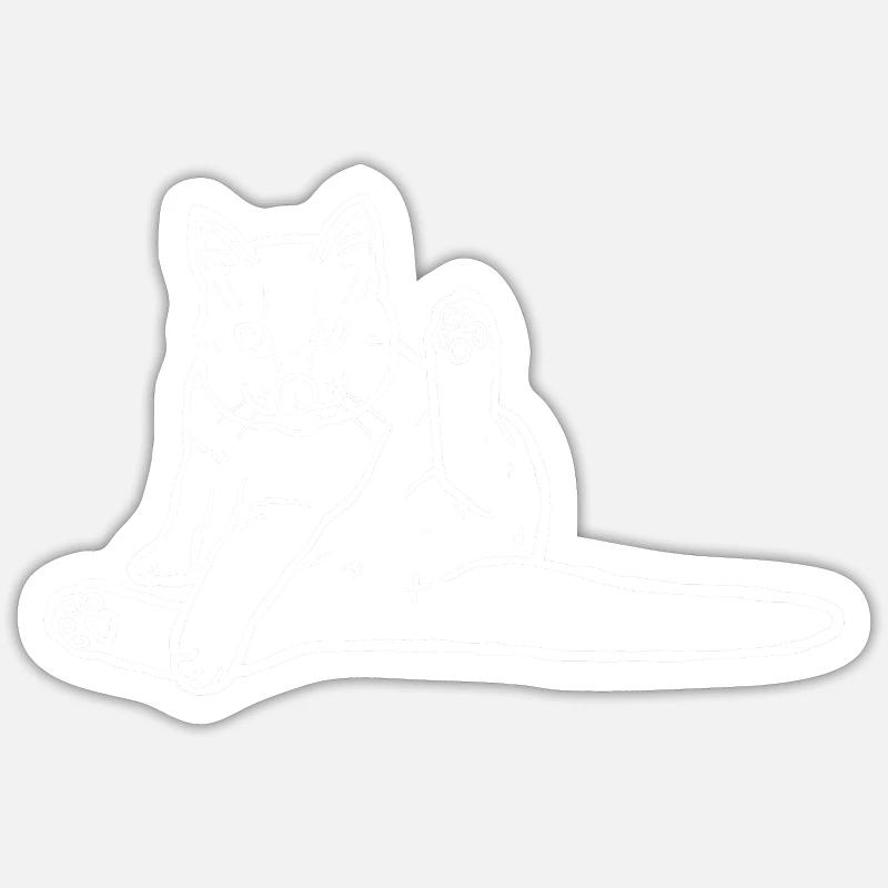 Drôle de chat Meme - Cul de chat Sticker taille S (10 x 10 cm)