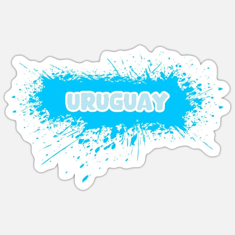 Sonne Uruguay - Sticker Größe S (10 x 10 cm) - Mattweiß