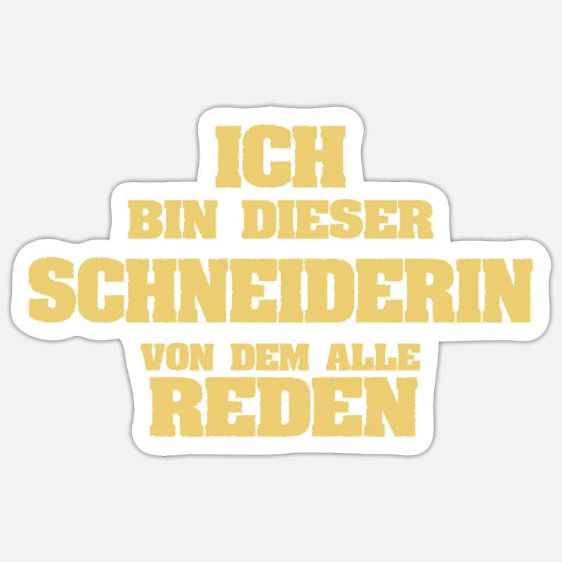 Schneiderin als Beruf - Sticker Größe S (10 x 10 cm) - Mattweiß