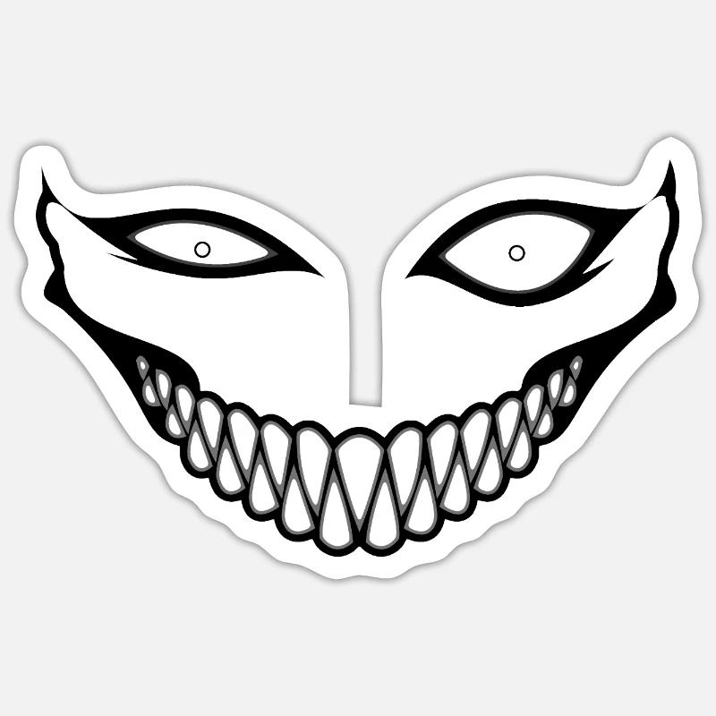 Evil eyes - Sticker size S (10 x 10 cm) - white matte