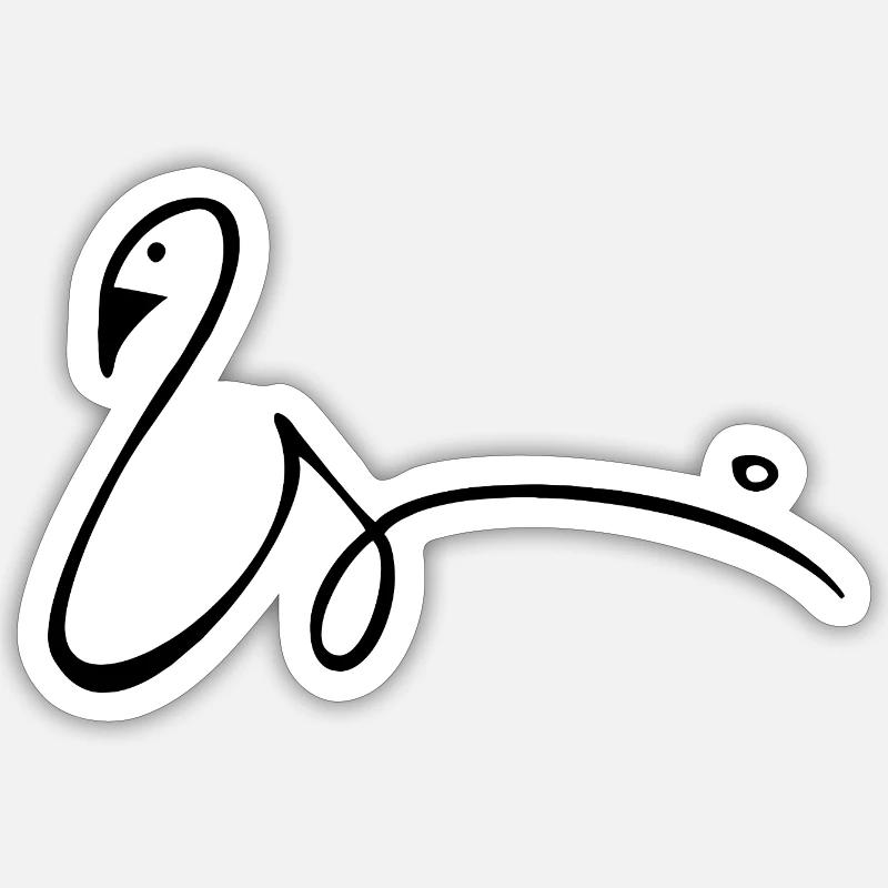 SWAN'SI - Sticker taille S (10 x 10 cm) - blanc mat